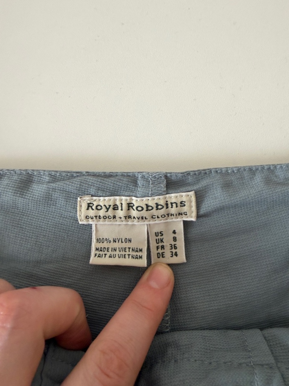 Royal Robbins Hiking Outdoor Dusty Blue Gray A-Line Skort Size 4 100% Nylon - Picture 8 of 14
